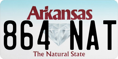 AR license plate 864NAT