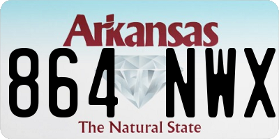 AR license plate 864NWX