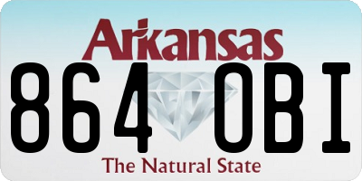 AR license plate 864OBI