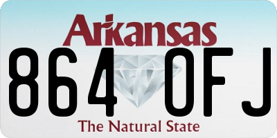AR license plate 864OFJ