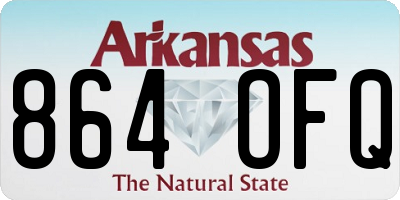 AR license plate 864OFQ