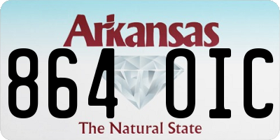 AR license plate 864OIC
