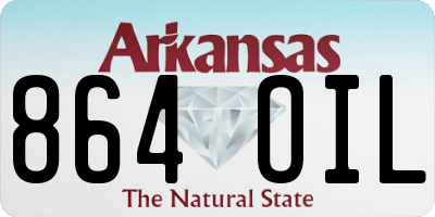 AR license plate 864OIL