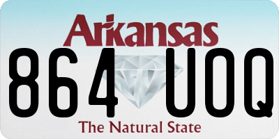 AR license plate 864UOQ
