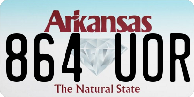 AR license plate 864UOR