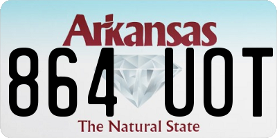 AR license plate 864UOT