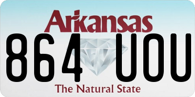 AR license plate 864UOU