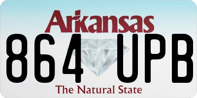 AR license plate 864UPB