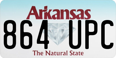 AR license plate 864UPC
