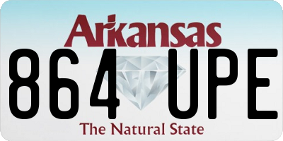AR license plate 864UPE