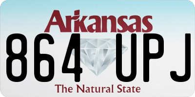 AR license plate 864UPJ
