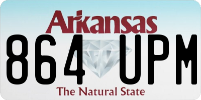 AR license plate 864UPM