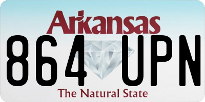 AR license plate 864UPN