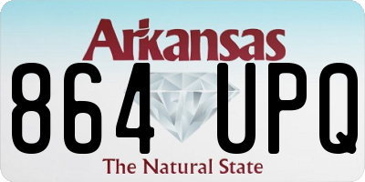 AR license plate 864UPQ