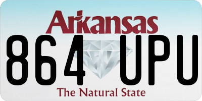 AR license plate 864UPU
