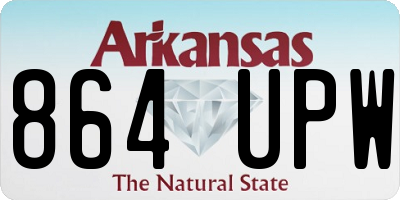 AR license plate 864UPW