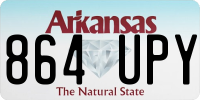 AR license plate 864UPY