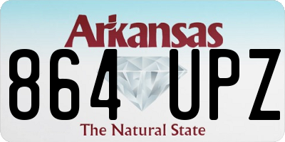 AR license plate 864UPZ