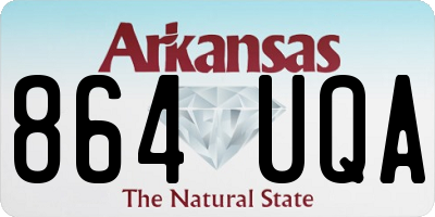 AR license plate 864UQA