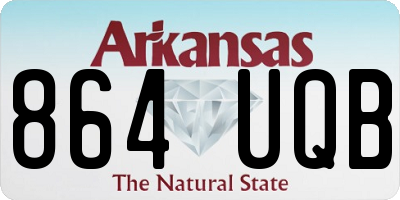 AR license plate 864UQB