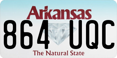 AR license plate 864UQC