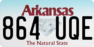 AR license plate 864UQE