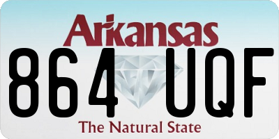 AR license plate 864UQF