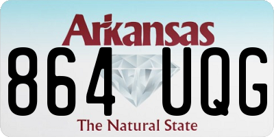 AR license plate 864UQG
