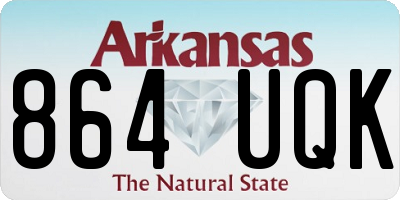 AR license plate 864UQK