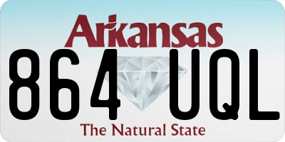 AR license plate 864UQL