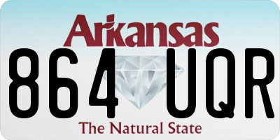 AR license plate 864UQR