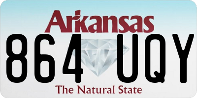 AR license plate 864UQY