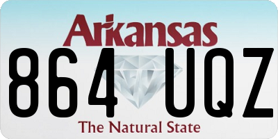 AR license plate 864UQZ