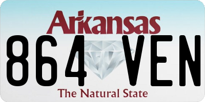 AR license plate 864VEN