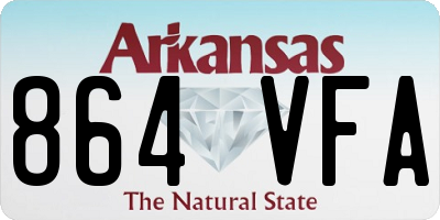 AR license plate 864VFA