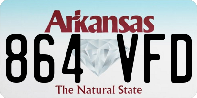 AR license plate 864VFD