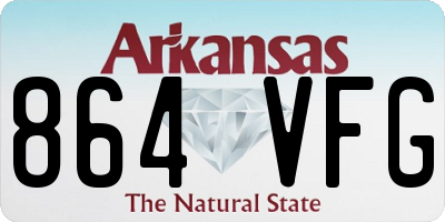 AR license plate 864VFG
