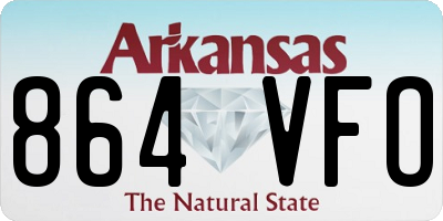 AR license plate 864VFO