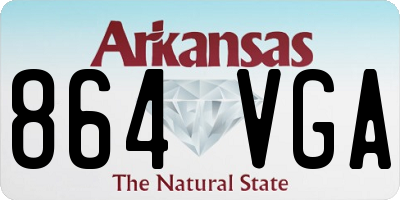 AR license plate 864VGA