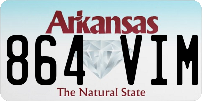 AR license plate 864VIM
