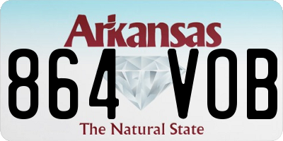 AR license plate 864VOB