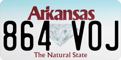 AR license plate 864VOJ