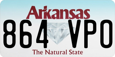 AR license plate 864VPO