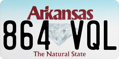 AR license plate 864VQL