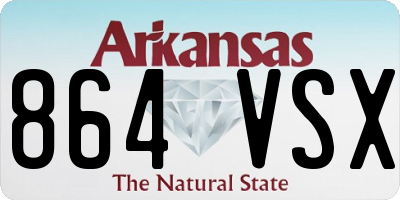 AR license plate 864VSX