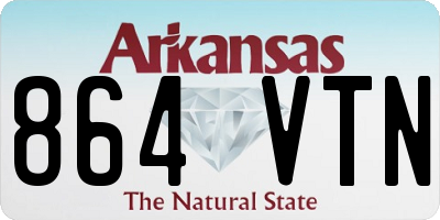 AR license plate 864VTN