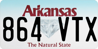 AR license plate 864VTX