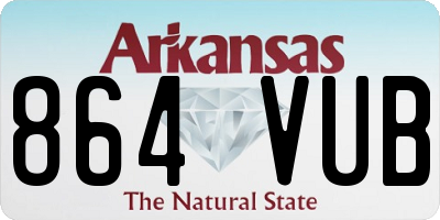 AR license plate 864VUB