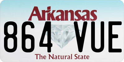 AR license plate 864VUE