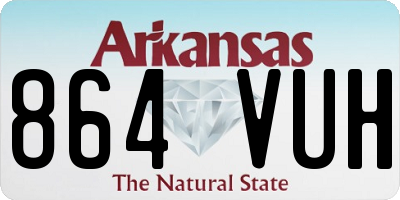 AR license plate 864VUH